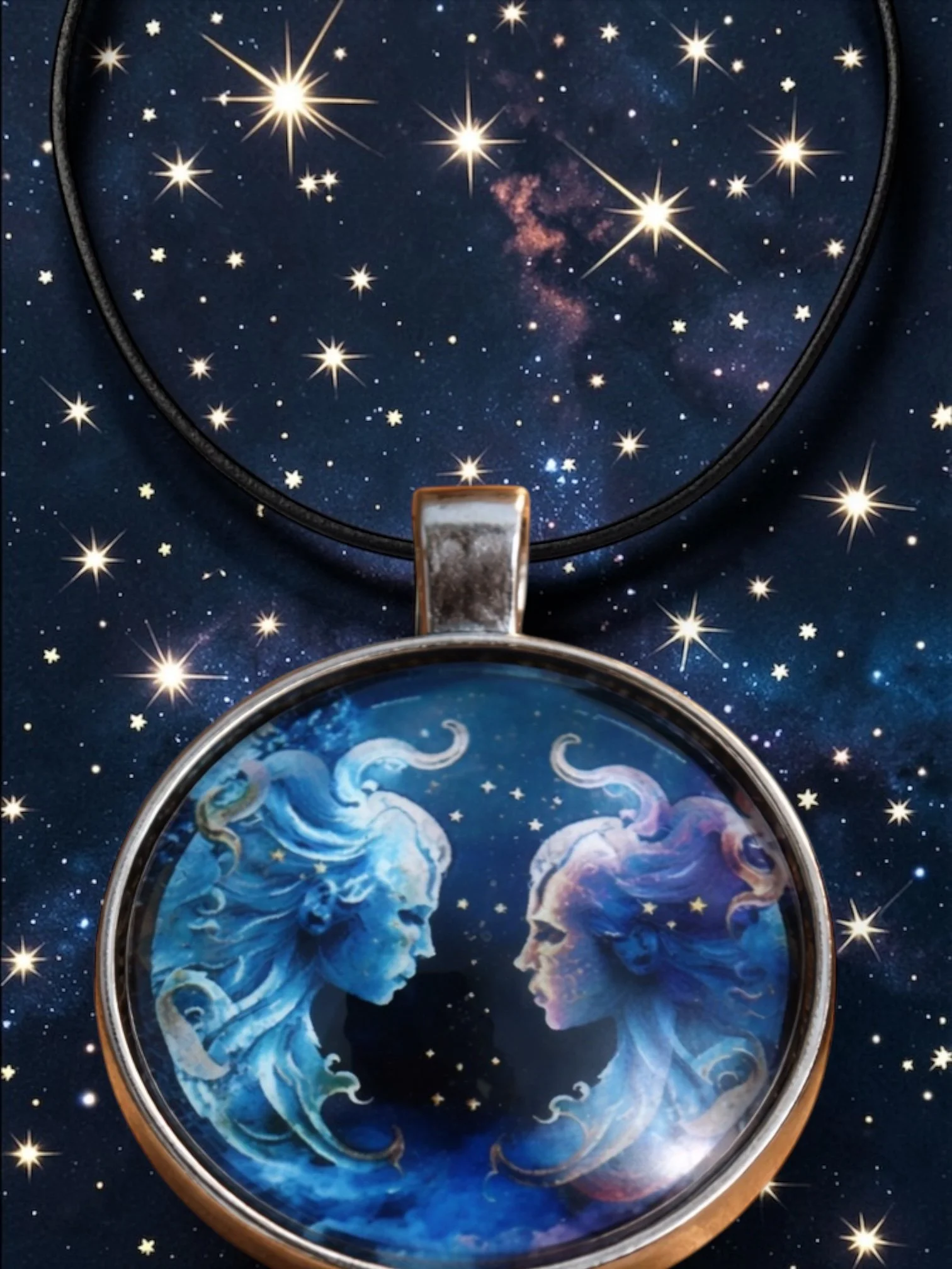 3D222 Gemini Celestial Zodiac Necklace