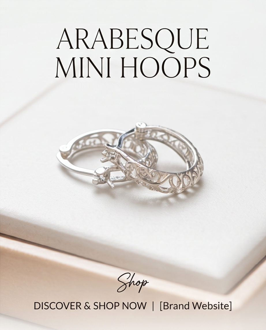 ER017 Arabesque Mini Hoops
