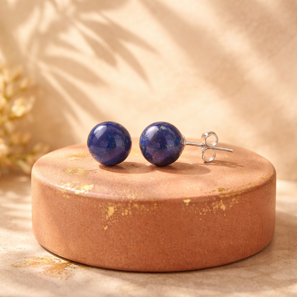 STS01 Sassy's Hyperalleric Lapis Lazuli Stud Earrings