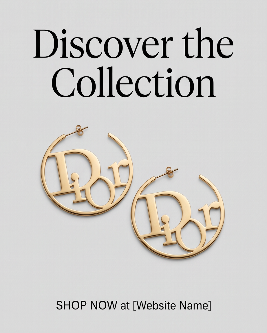 Iconic Gold-Tone Designer Earrings