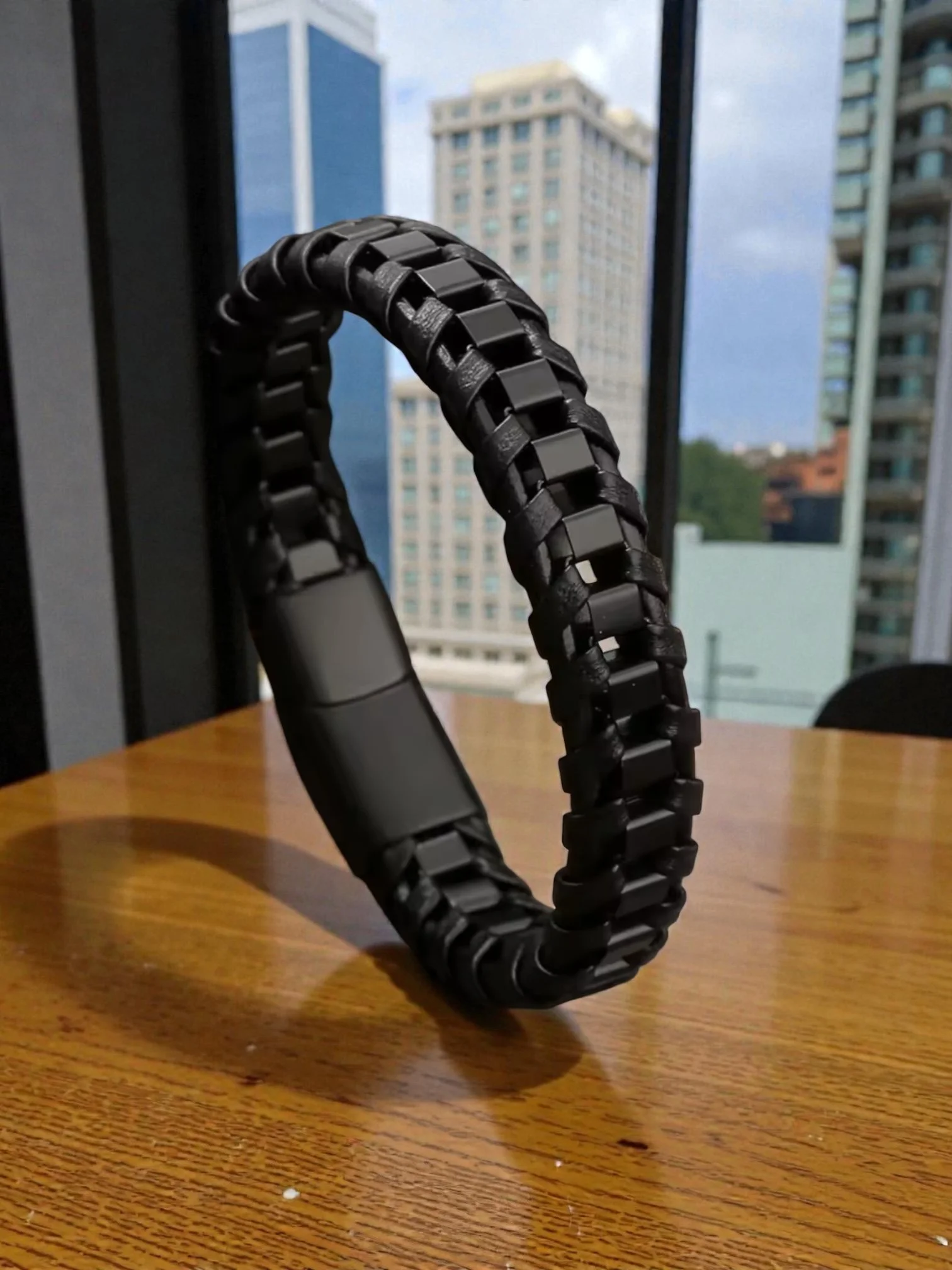 BL038 Black Composite Link Bracelet