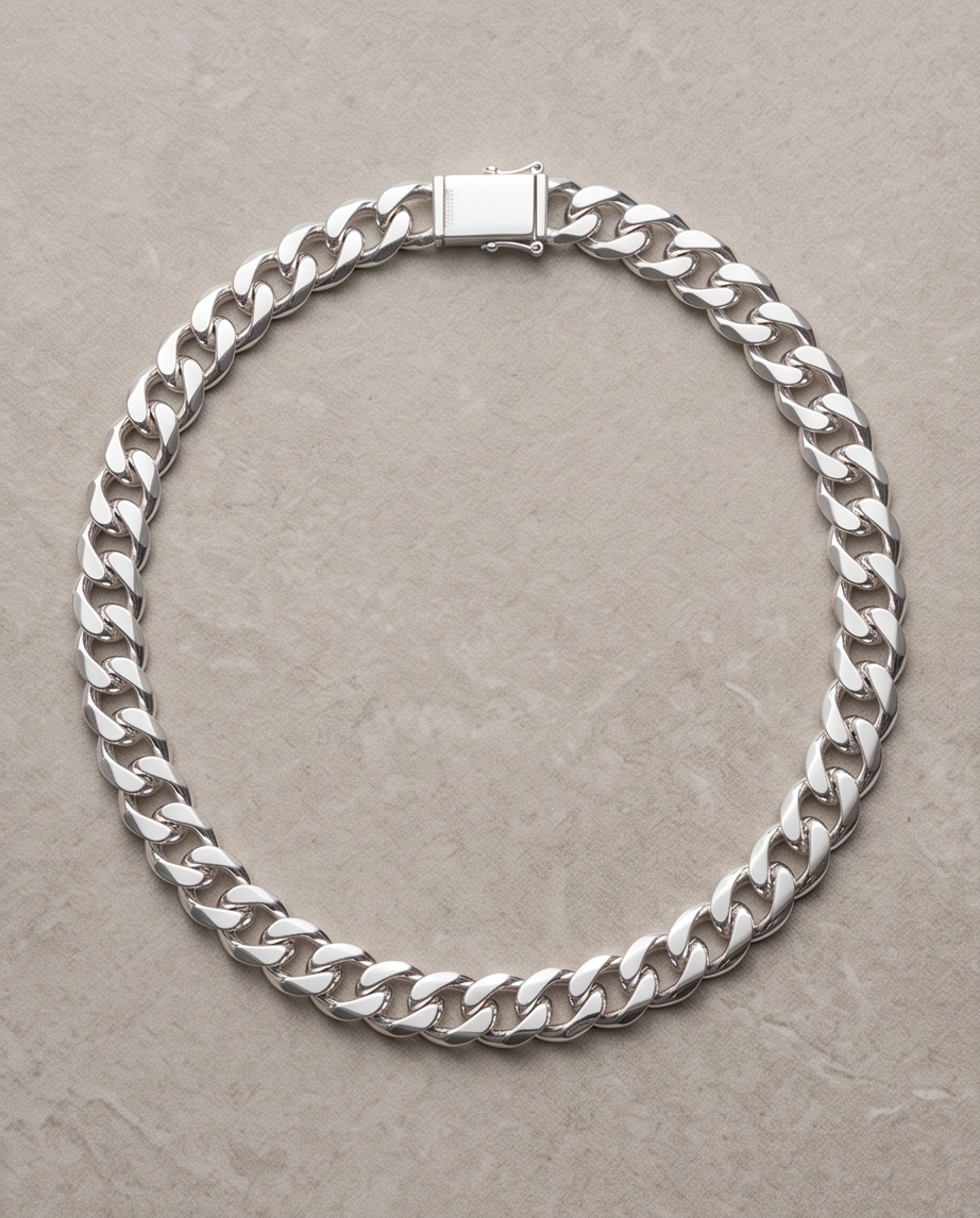 6mm 18'' Silver Cuban Chain Necklace
