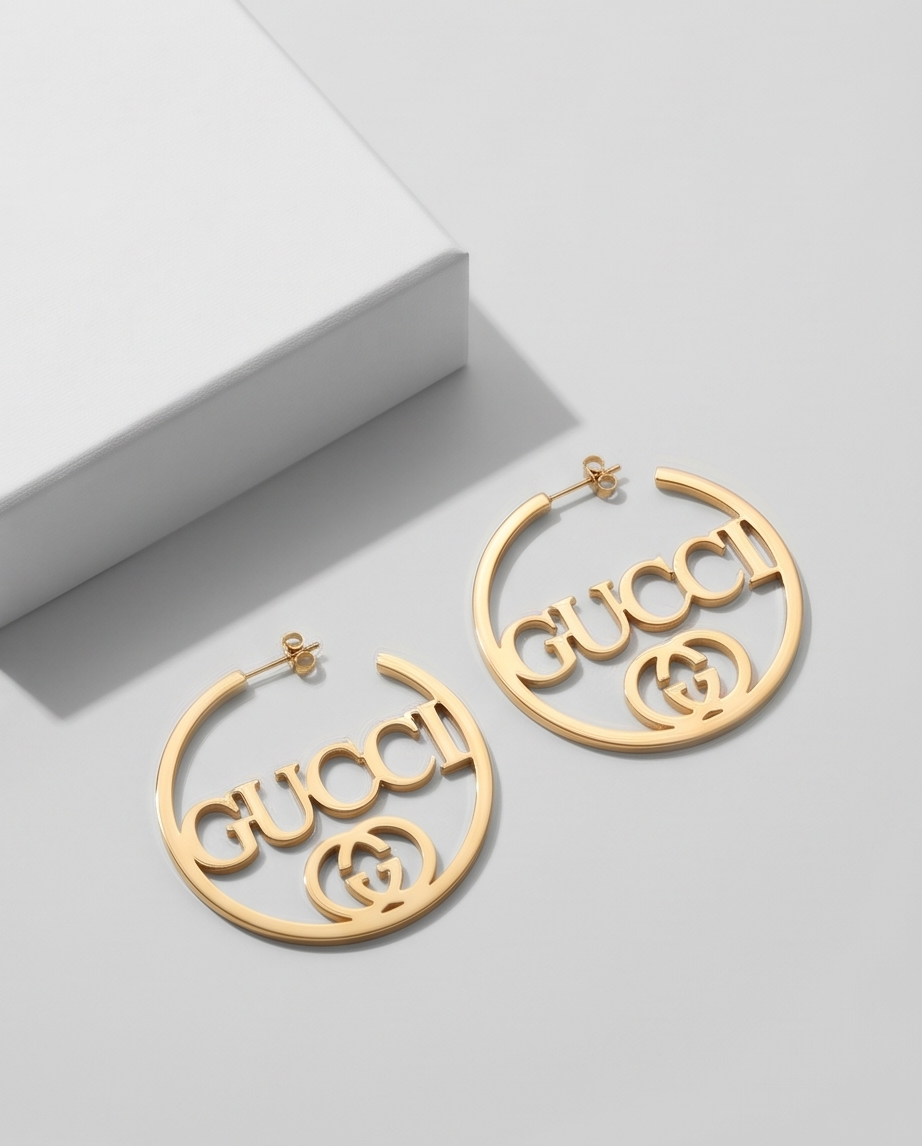 Iconic Designer Gold Hoop Earrings
