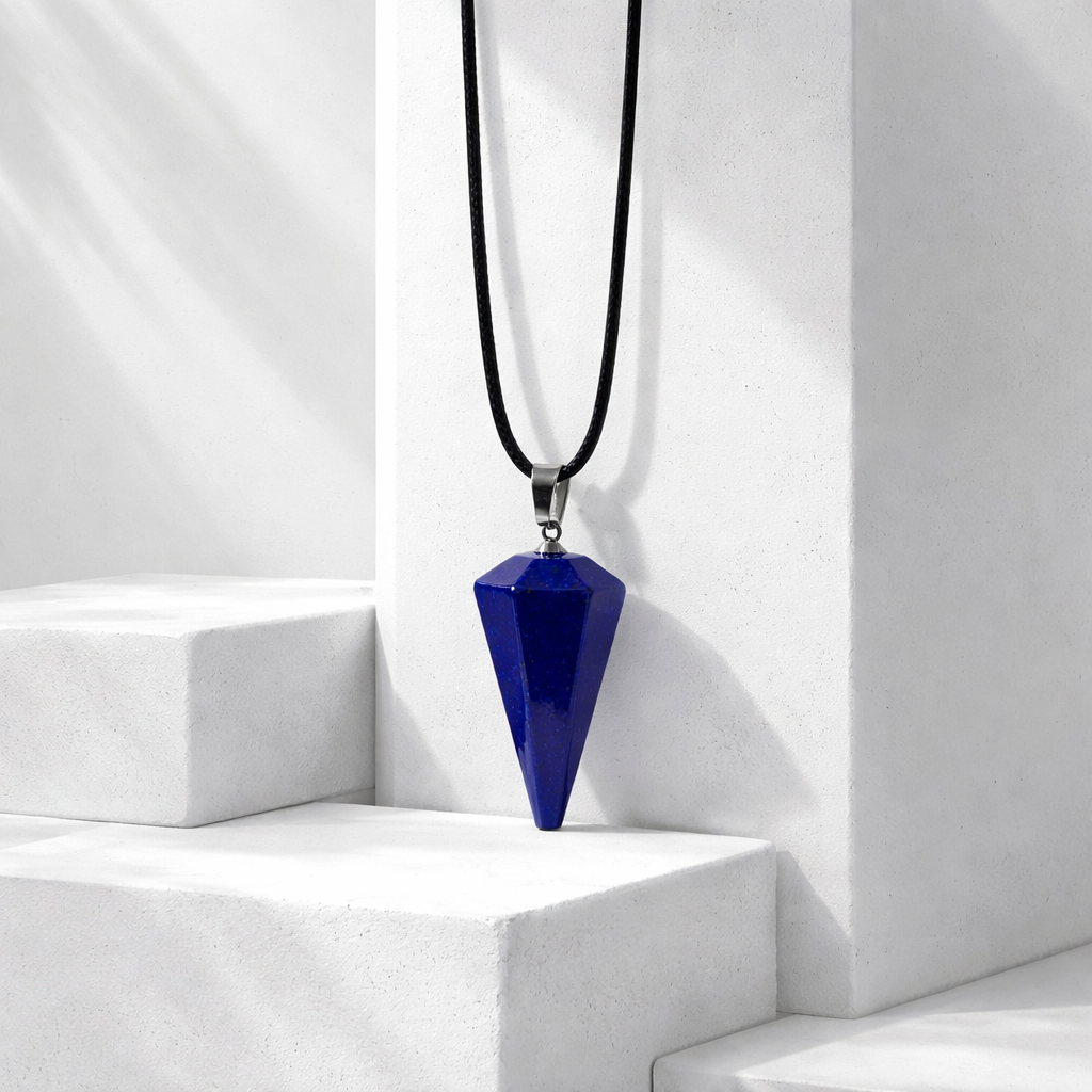 S502 Blue Crystal Pendant Necklace