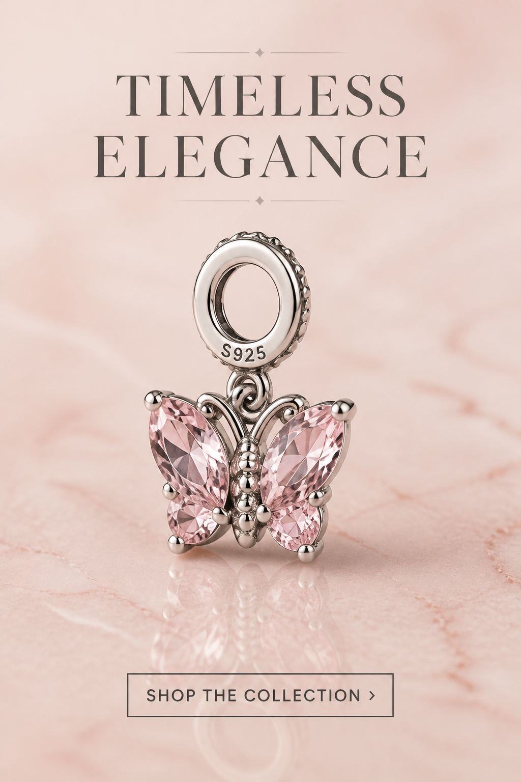 Timeless Elegance Butterfly Charm