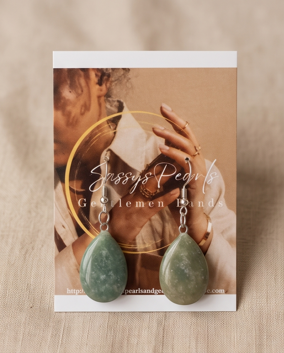 Elegant Jade Drop Earrings