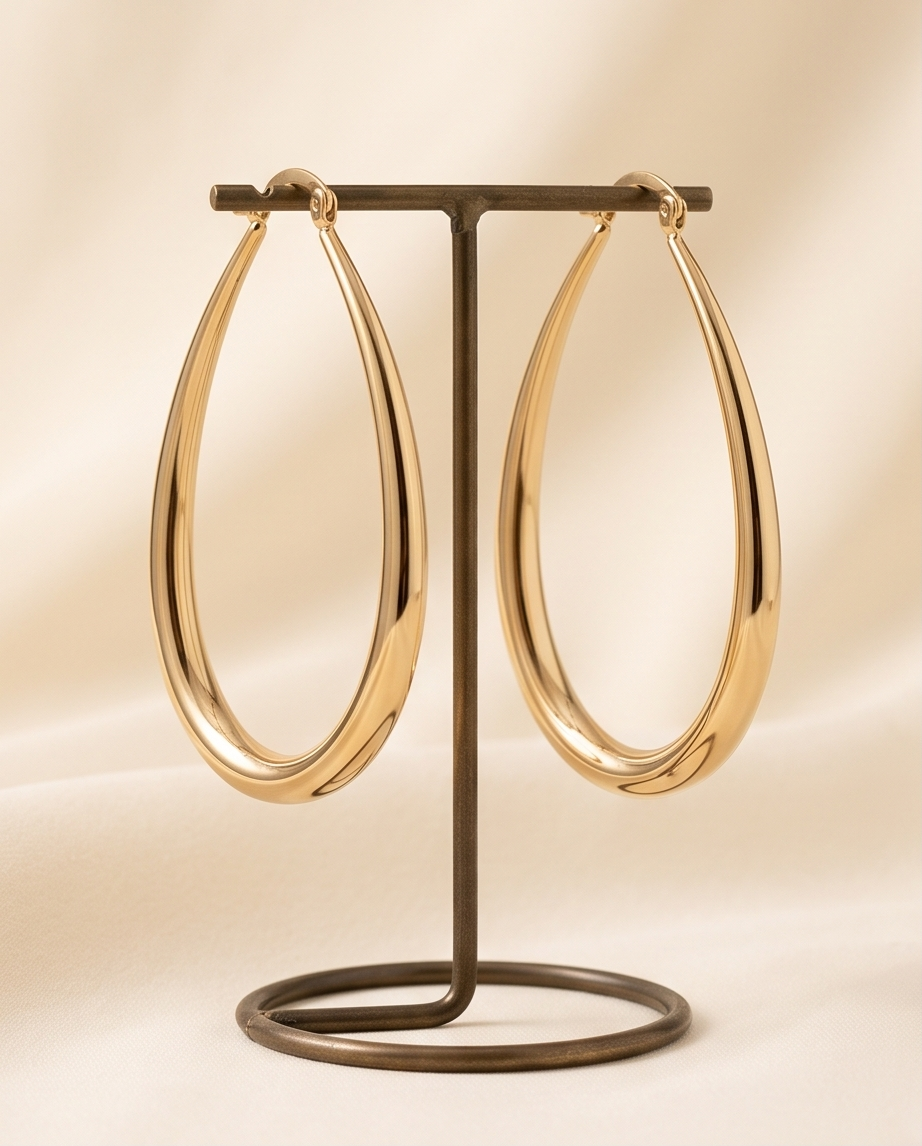 Timeless Elegance Gold Hoop Earrings