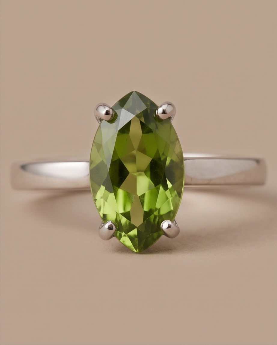 Marquise-Cut Emerald Ring