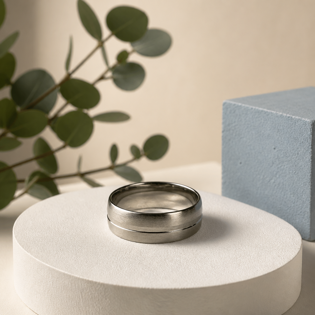 Elegant Stainless Steel Comfort-Fit Ring