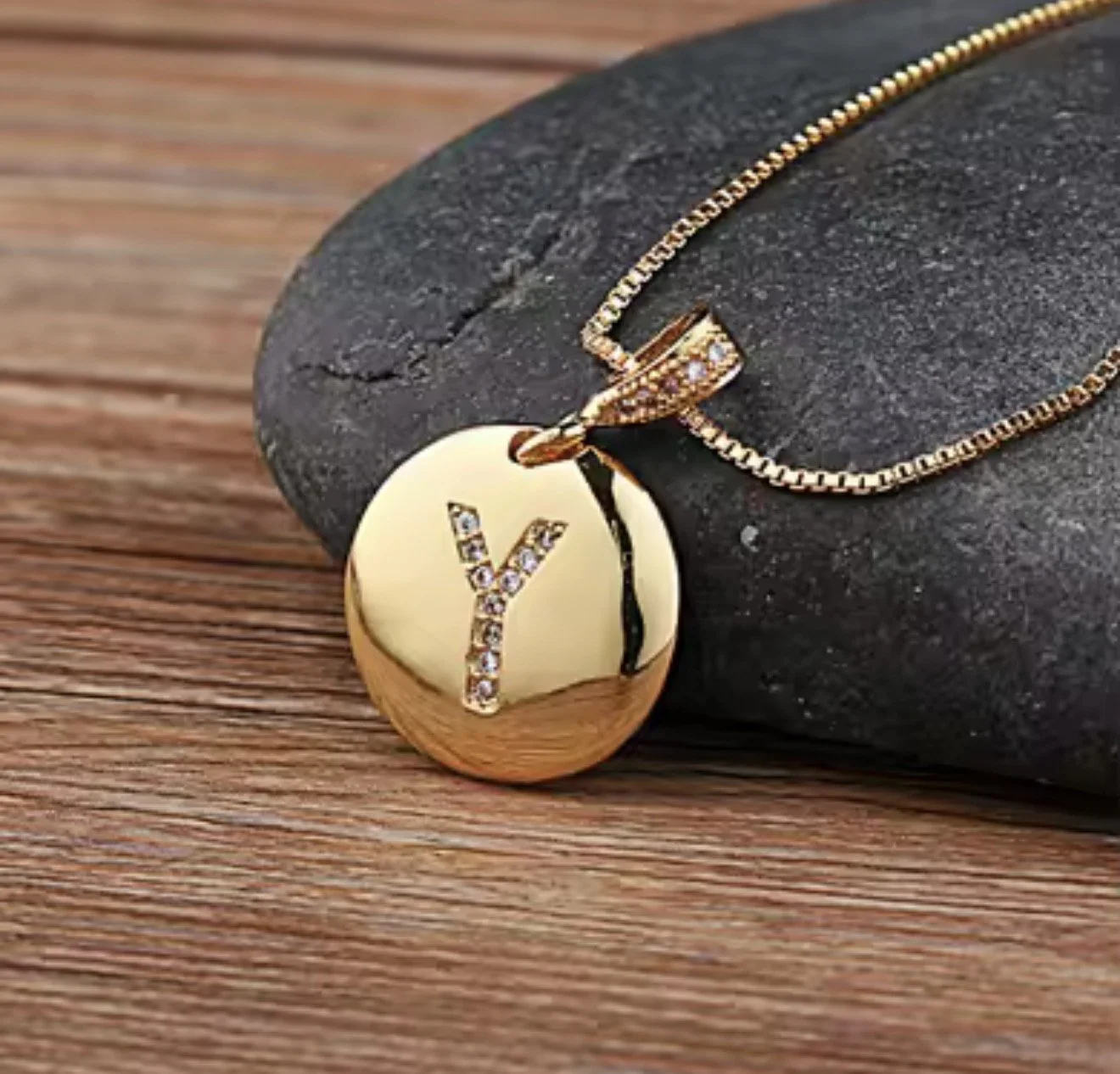 Personalized Initial 'Y' Pendant Necklace