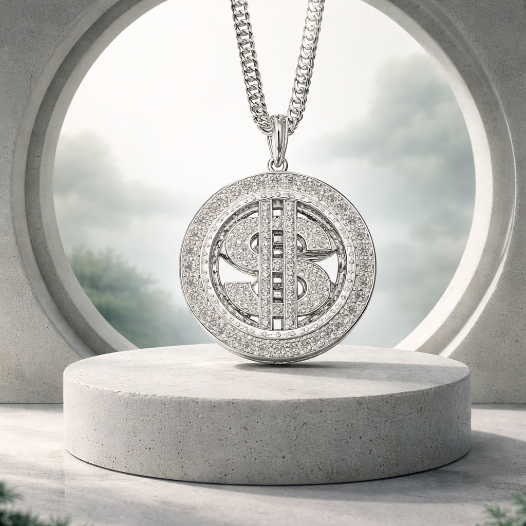 Sassy's Luxury Dollar Sign Pendant Necklace