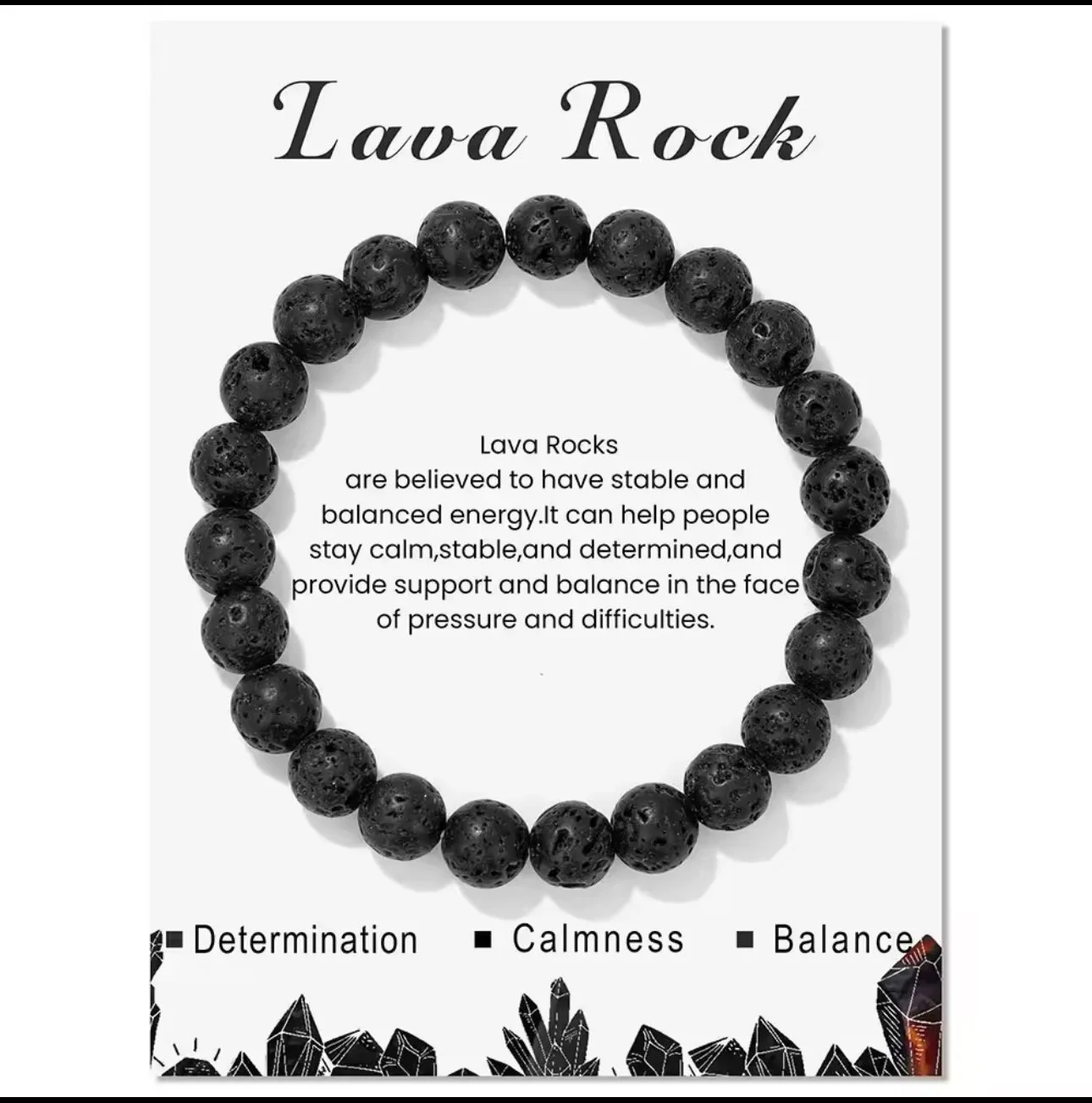 B313 Lava Rock Balance Bracelet