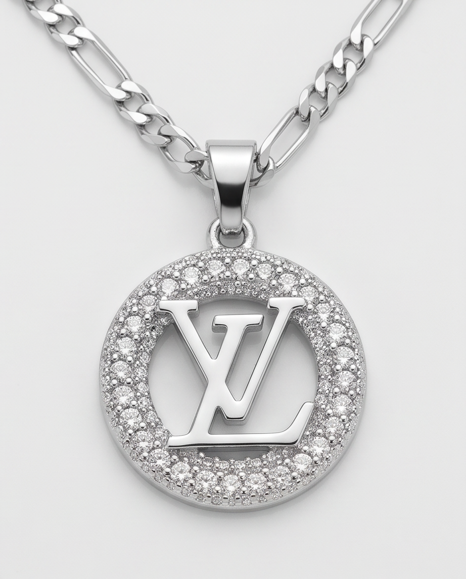 Sterling Silver Monogram Pendant Necklace