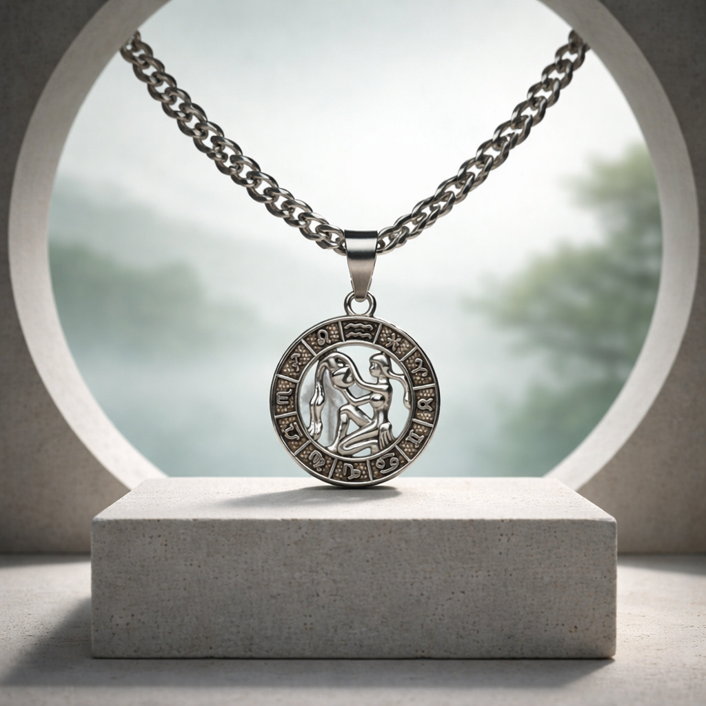 AQUARIUS Celestial Zodiac Pendant Necklace