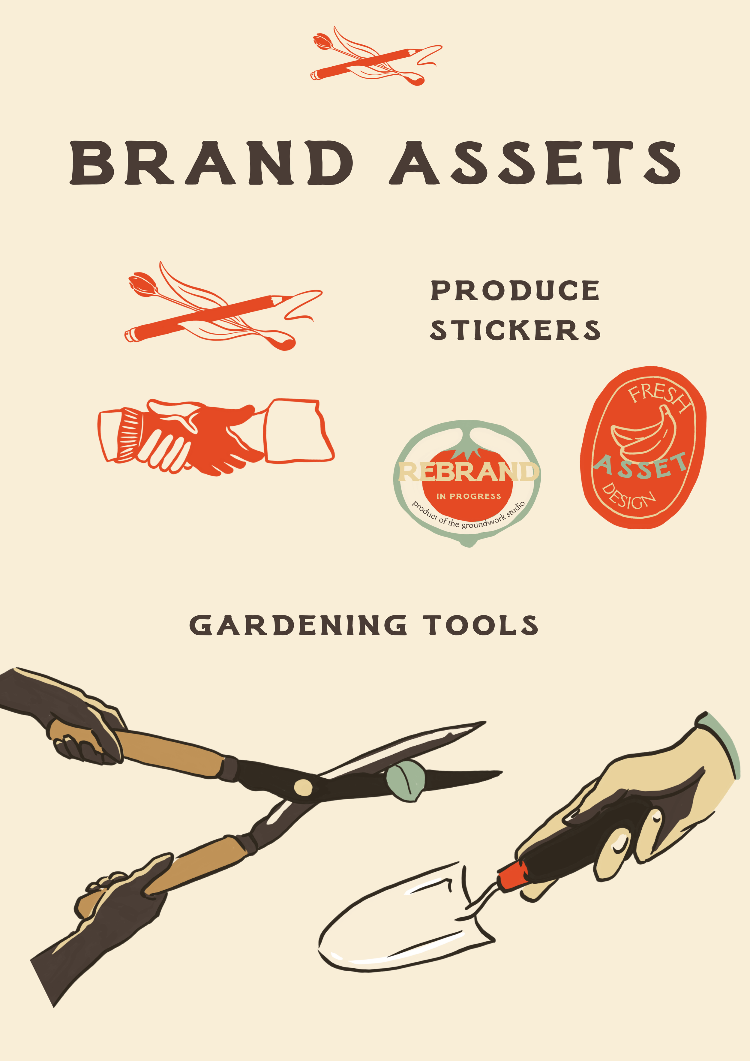 From there, the brand universe unfolded naturally. Gardening metaphors are gently woven through the foundations, with service packages named after essential stages of growth: Breaking Ground, The Prune, and Tending. The colour palette leans less “ear