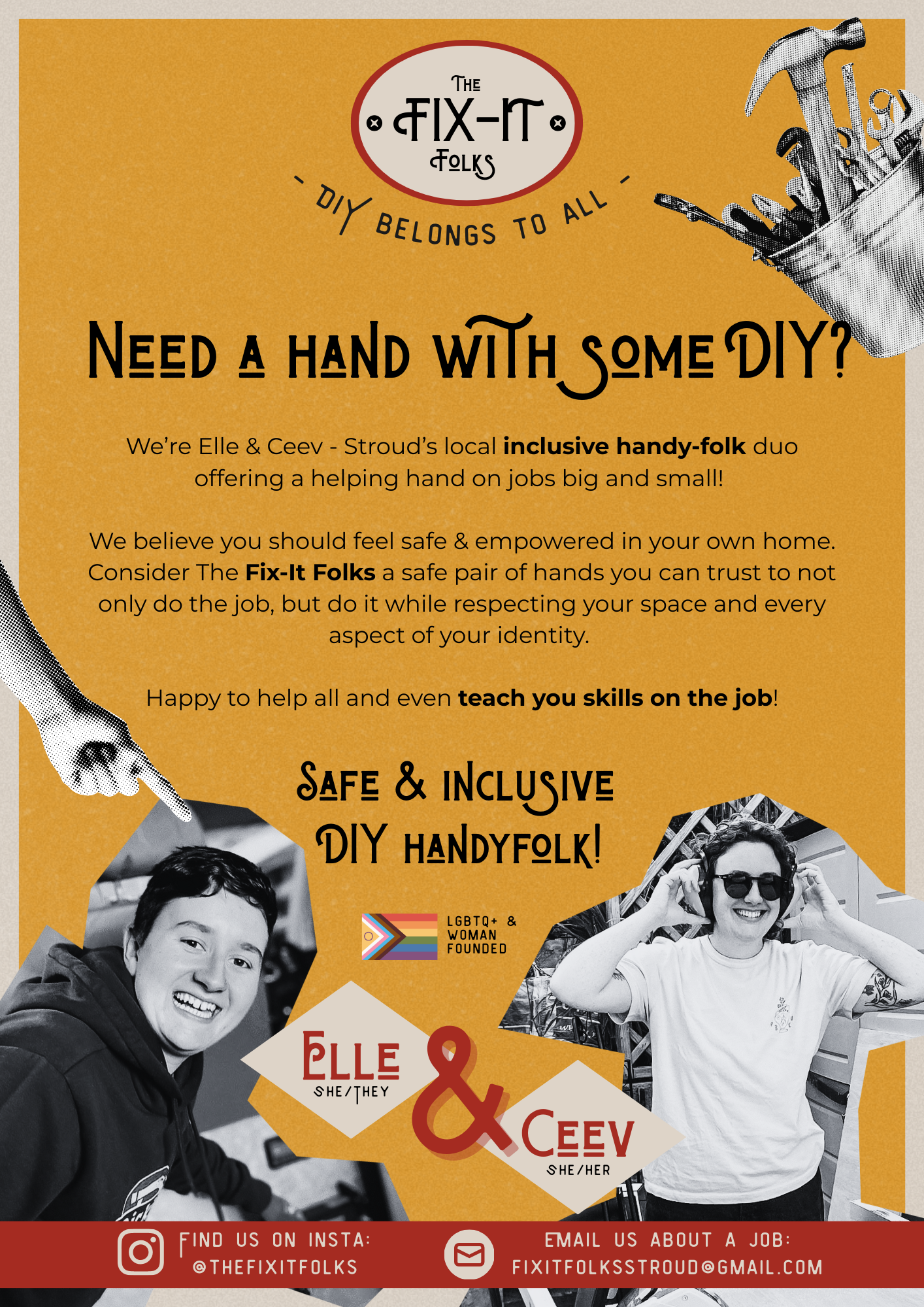 To bring this message into the real world, I designed a dual-sided A5 flyer now popping up all over their local town. One side informs, the other demands attention - with a bold, unapologetic call to action: Power Tools to the People.