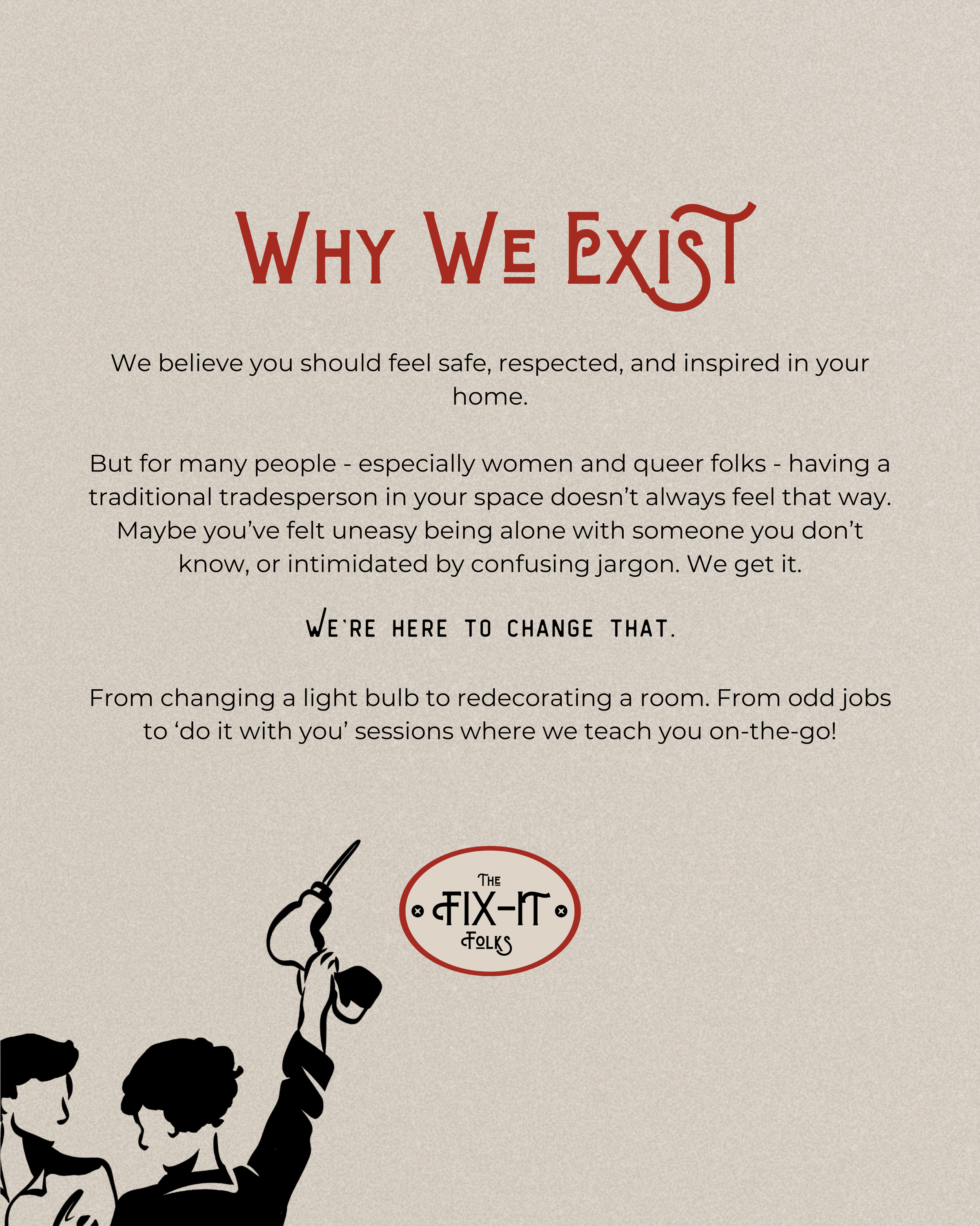 This is more than a handyperson service, this is a movement. 