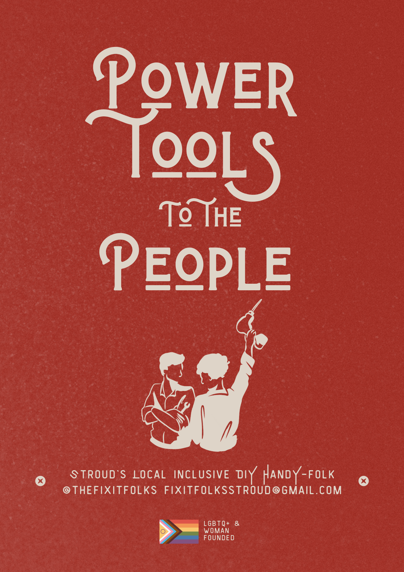 To bring this message into the real world, I designed a dual-sided A5 flyer now popping up all over their local town. One side informs, the other demands attention - with a bold, unapologetic call to action: Power Tools to the People.