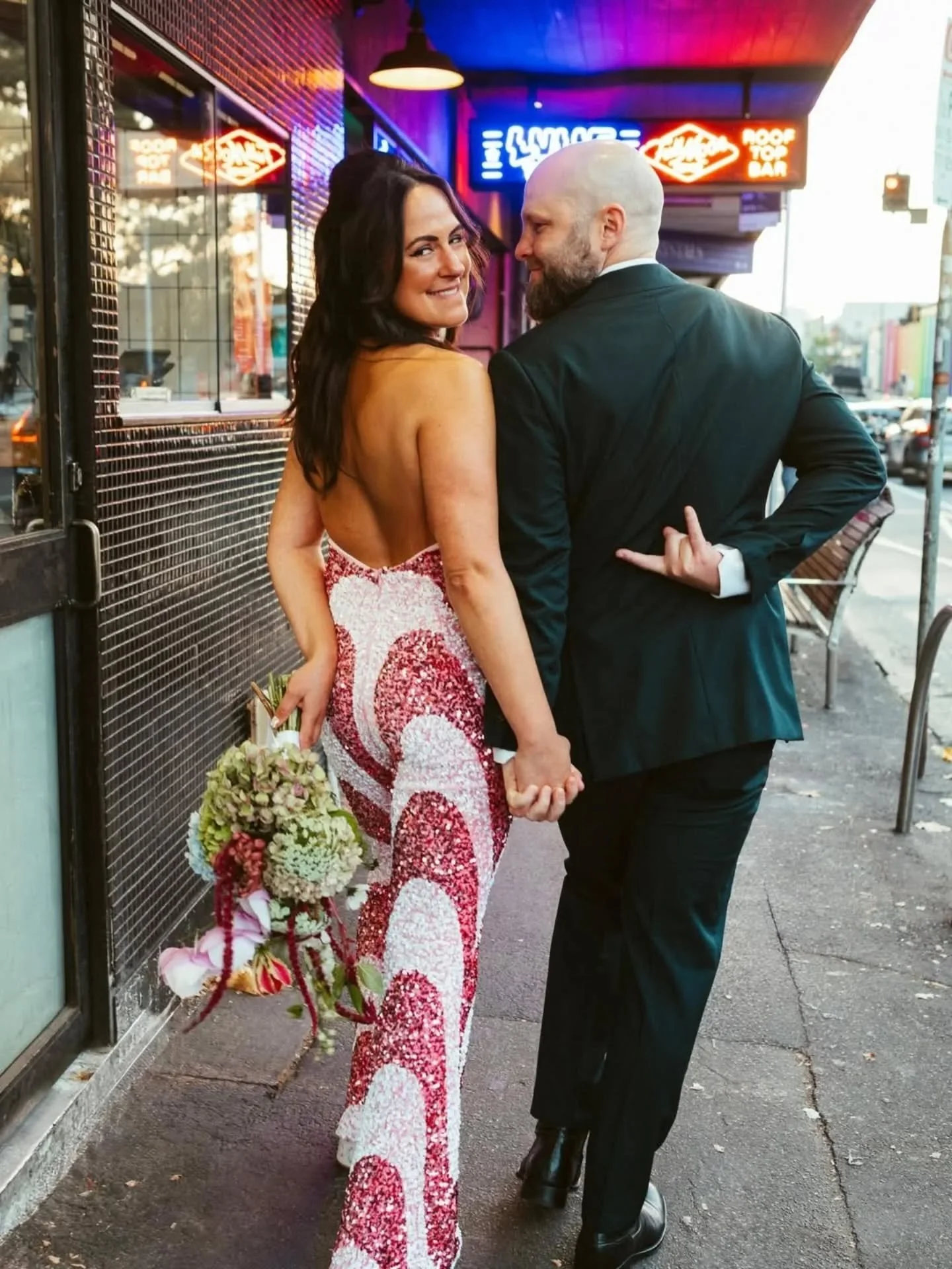 SEXY LITTLE 2 YEAR ANNIVERSARY TO THESE BABES 💘💘💘

Two years ago on a Tuesday, we put our most disco outfits on and took over The Altar Electric for the secret wedding of the biggest legends I've ever met 💋💋💋

💒 @thealtarelectric 
📷 @lavender