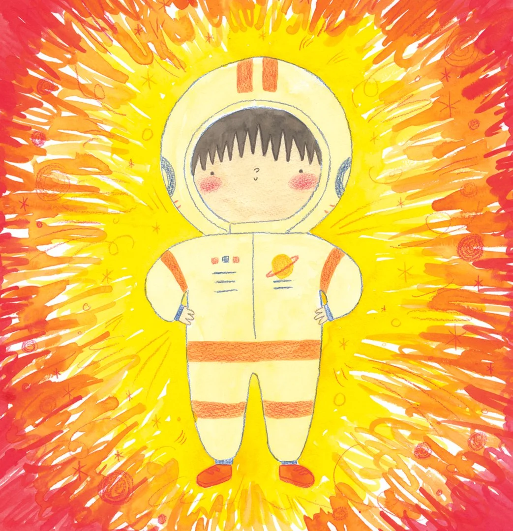 Watercolour and pencil illustration, for my entry to the 2021 Carmelite Prize - Moon Mouse by Corinne Averiss