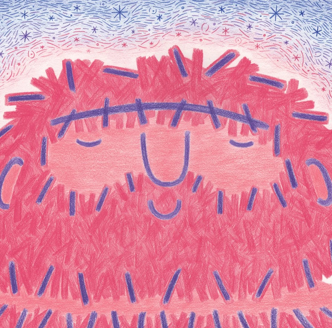 The final spread from my picture book Cavemen Spaceman