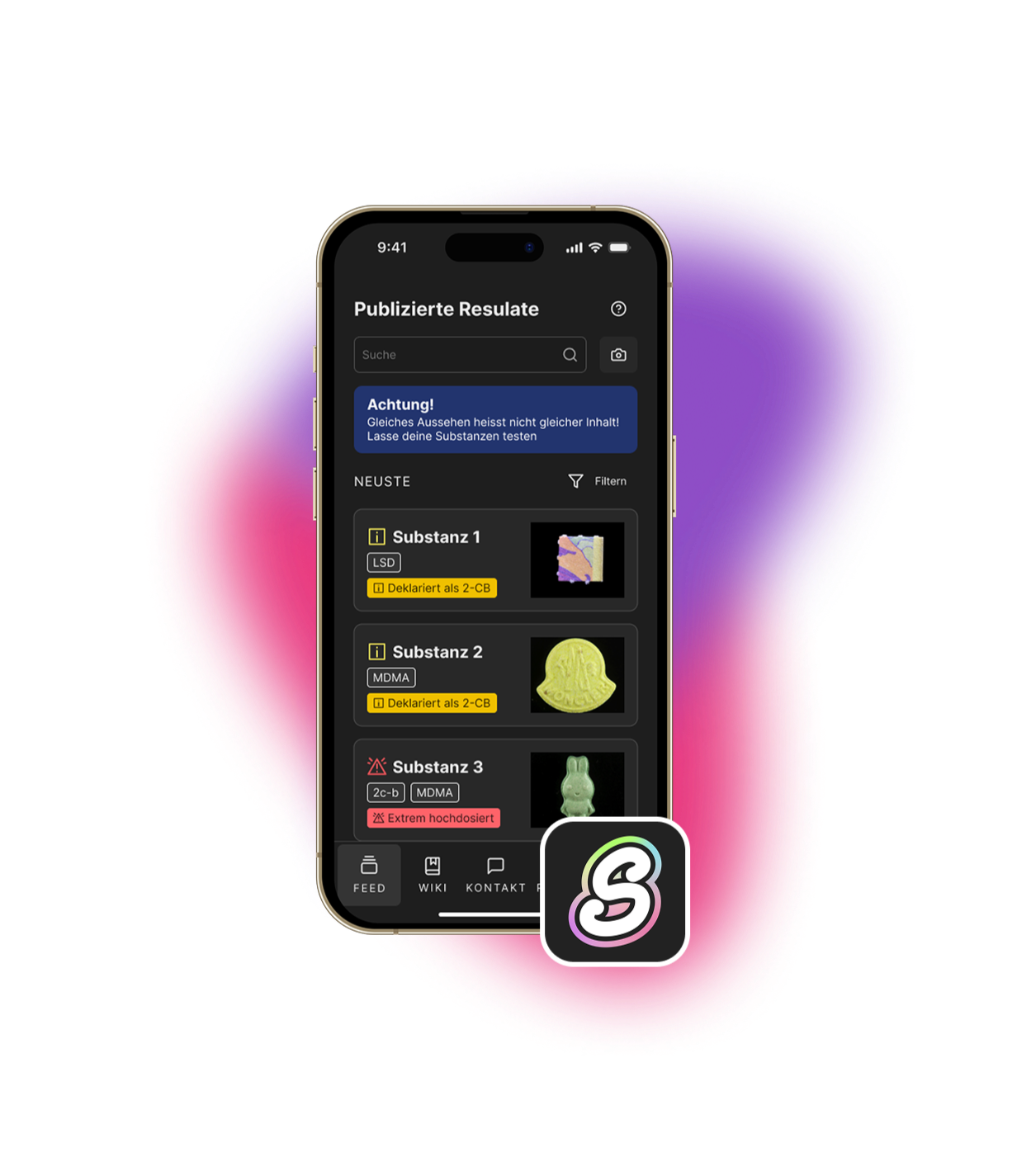 image of the saferrave app homescreen and app icon