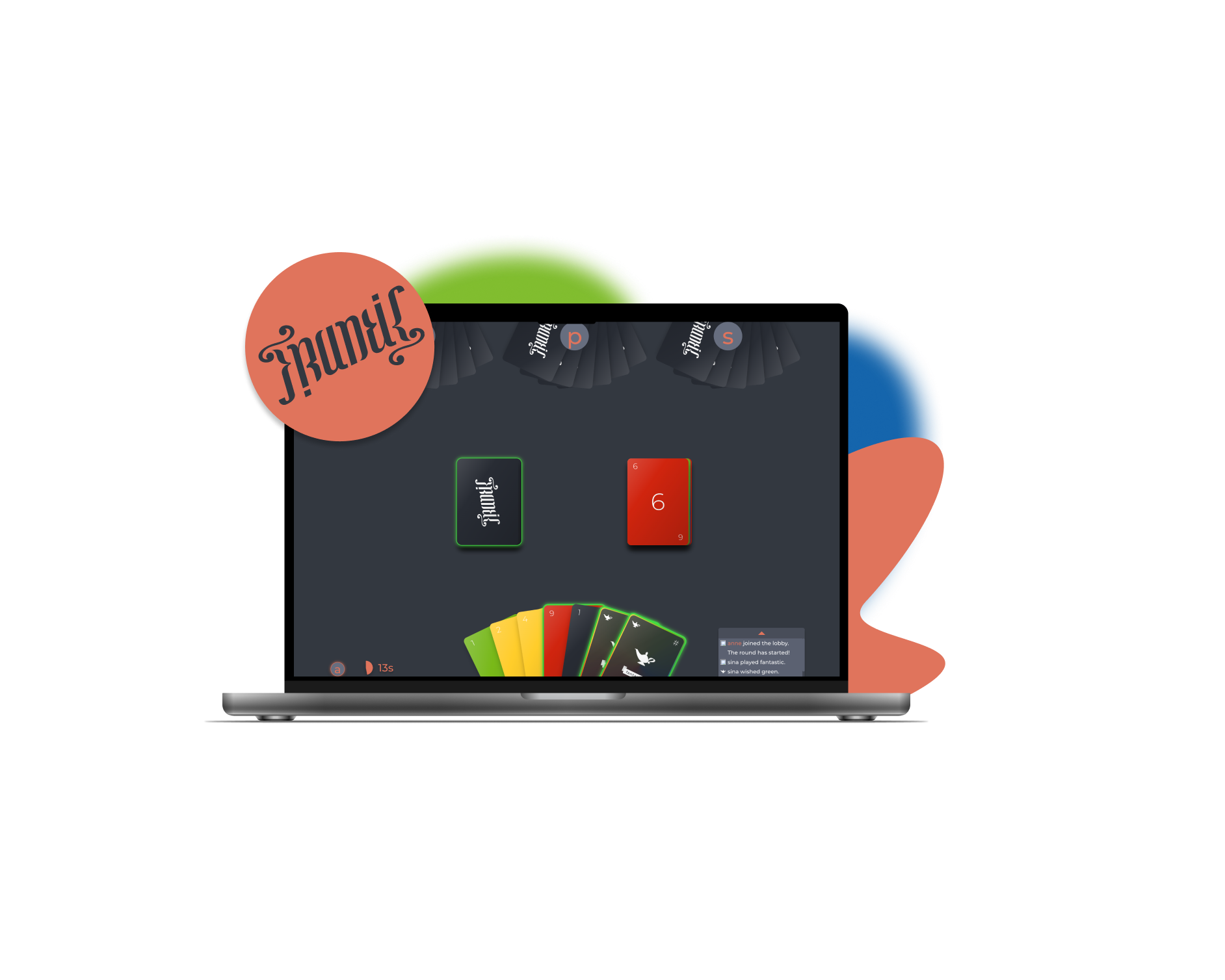 image of a laptop screen showing a match of frantic