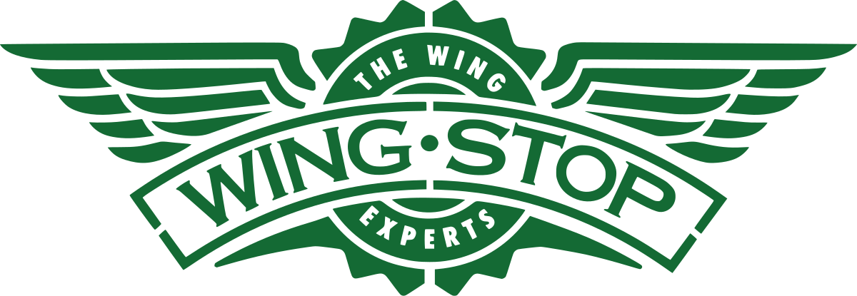 A green logo with wings, featuring the text 'WING STOP' and 'THE WING EXPERTS'.