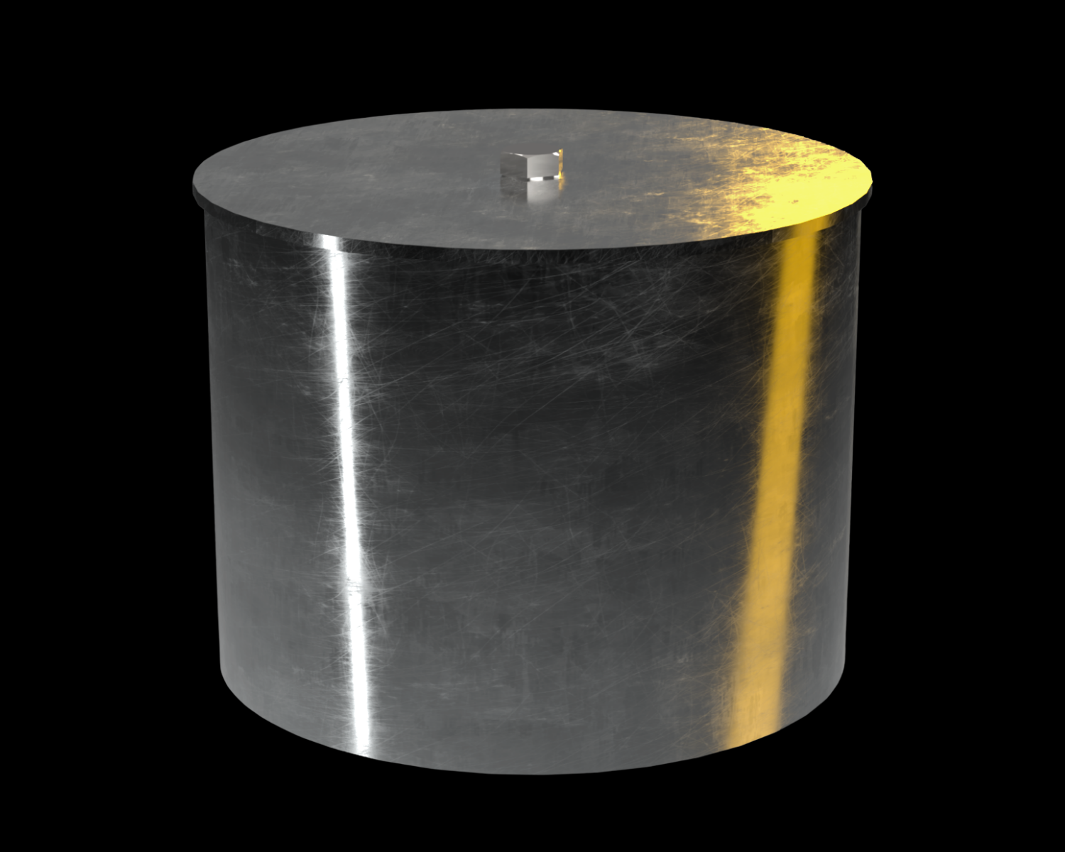 realistyczna wizualizacja 3D komponentu przemysłowego, powierzchnia metalowa, render techniczny