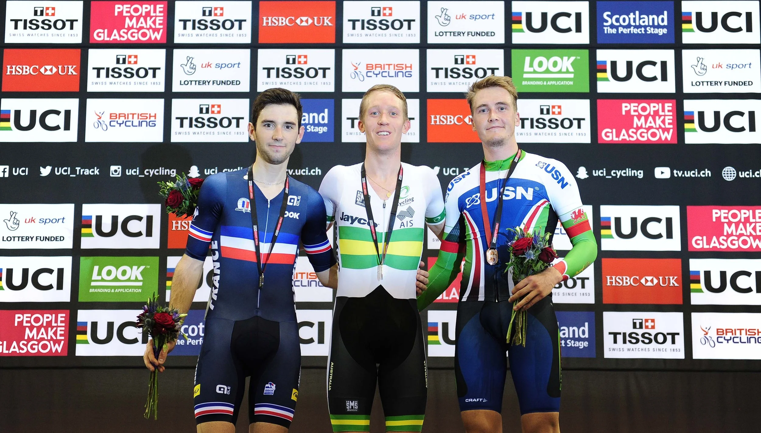 Bronze at Glasgow World Cup Points Race 2016 (photo by SWpix)