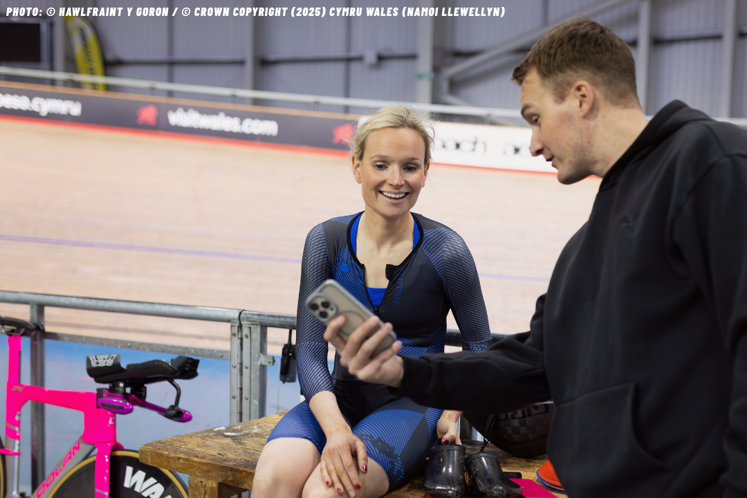Aero testing with Ciara Oliva at Newport international velodrome