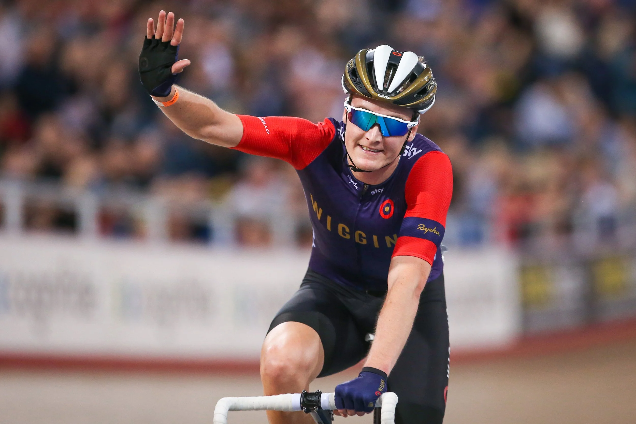 Winning the points race at the 2016 Track Champions League in London (photo by SWpix)
