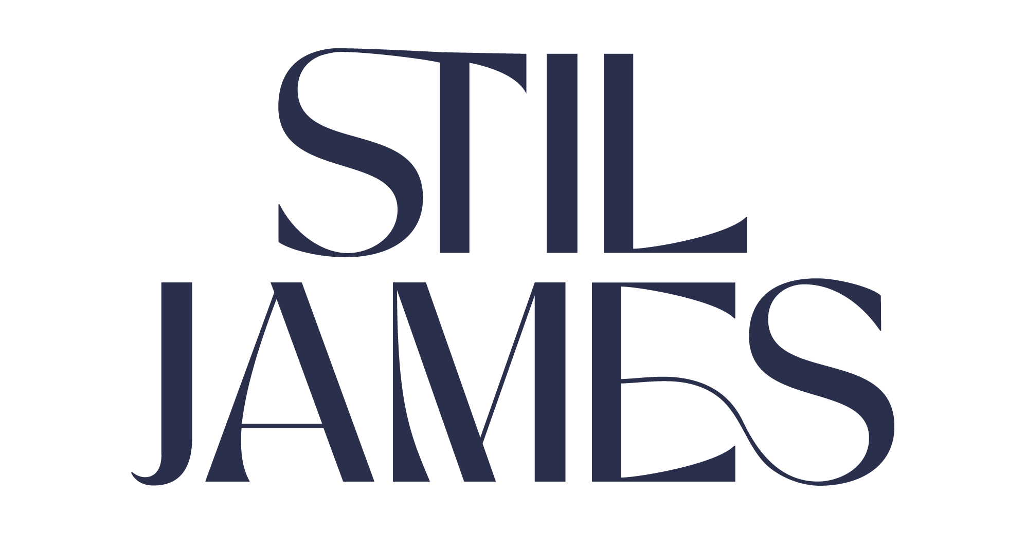 Stylized text reading 'STILL JAMES' in dark navy blue on a transparent background.