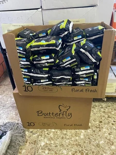 Olivia Skiffington delivers donations