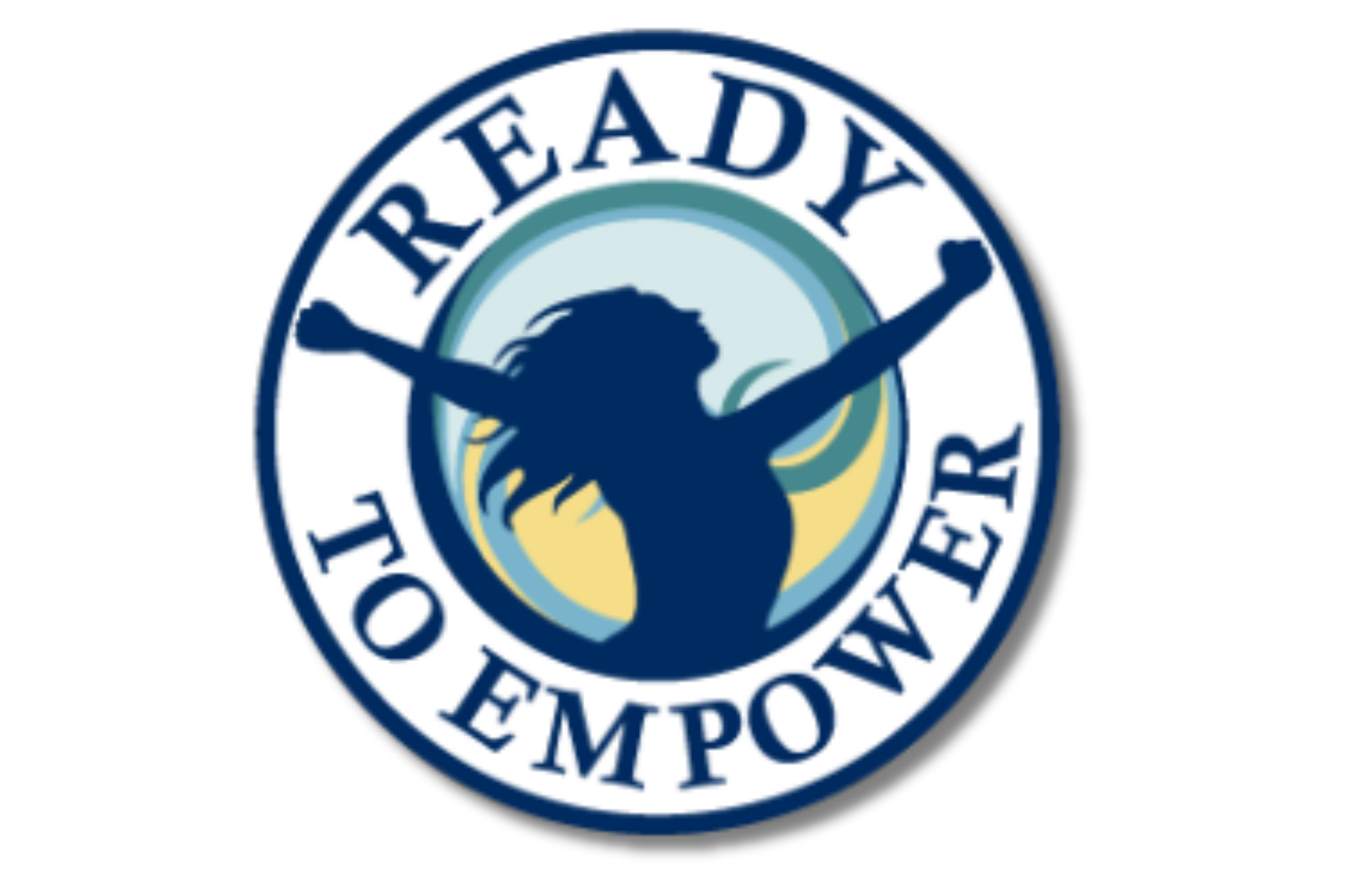 Reedy to Empower logo with a silhouette of a woman with flowing hair and outstretched arms inside a circle with the text 'Ready To Empower' around it.