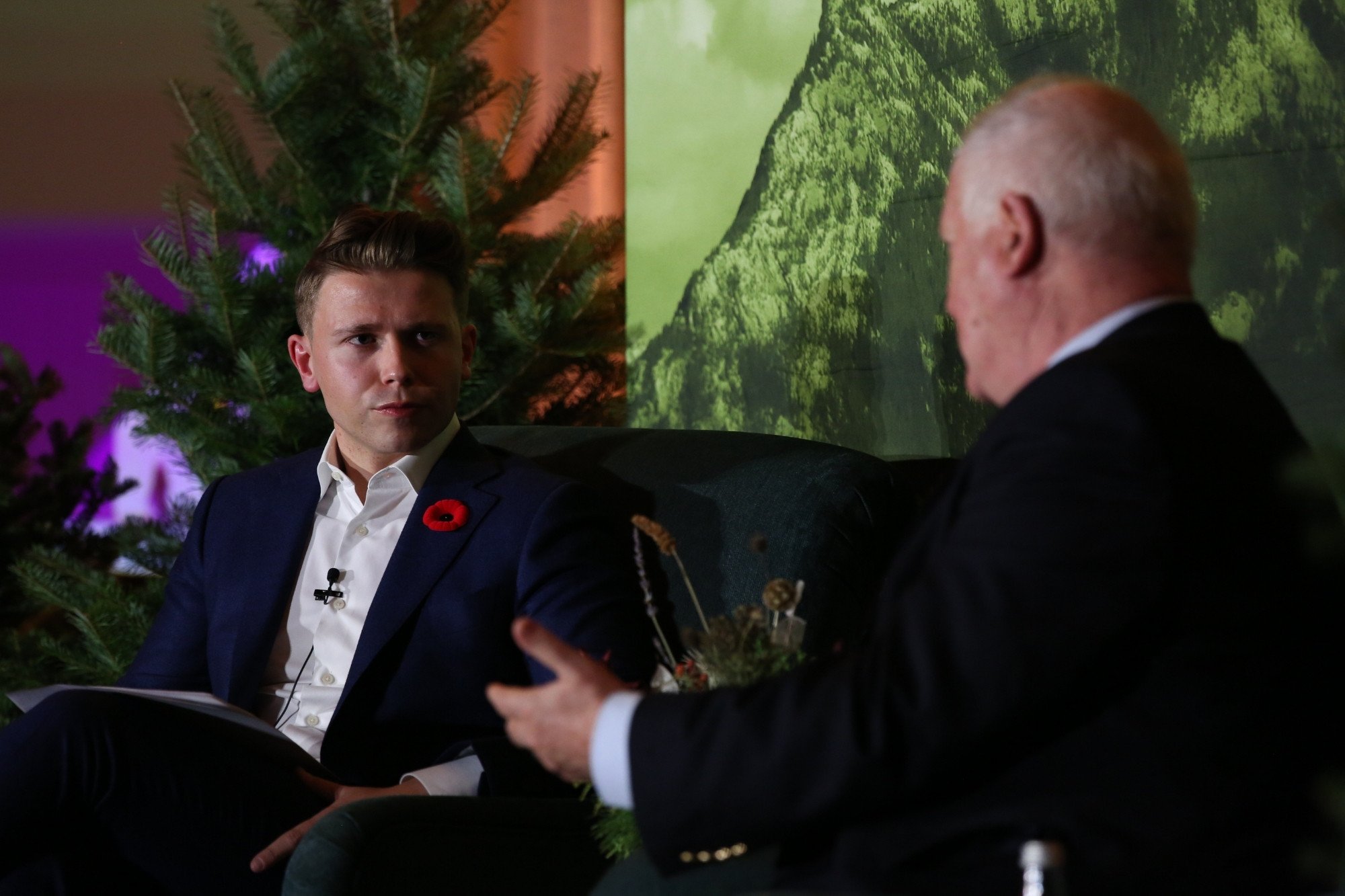 Dale McDermott leading a discussion on global policy at the Banff Forum