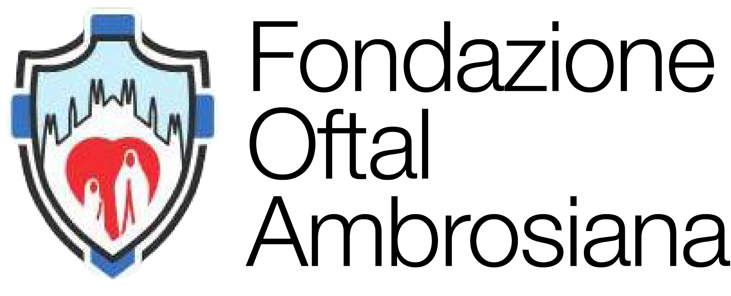 Logo della Fondazione Otal Ambrosiana, con scudo e simbolo di un cuore e un cuore stilizzato.