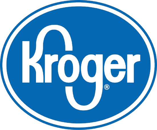 Kroger logo in blue and black