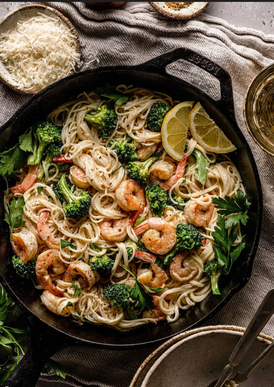 Shrimp Pasta and Broccoli