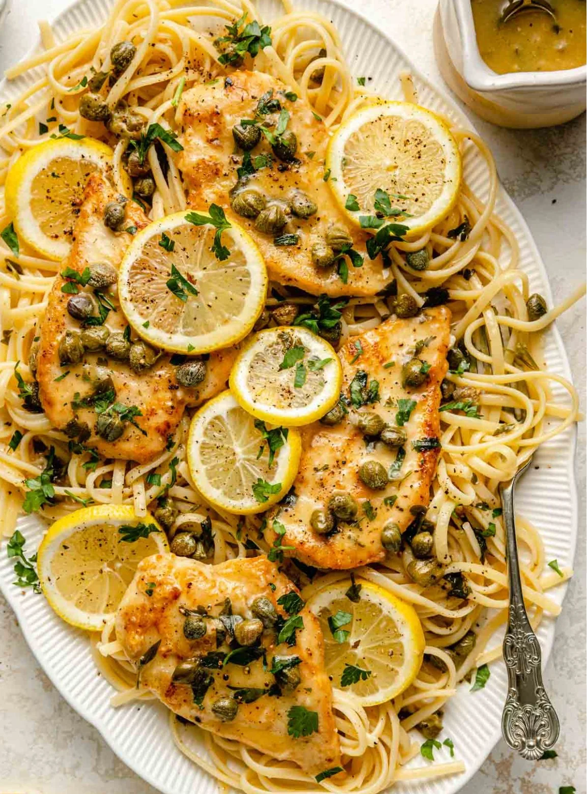 Chicken Piccata with Angel Hair Pasta