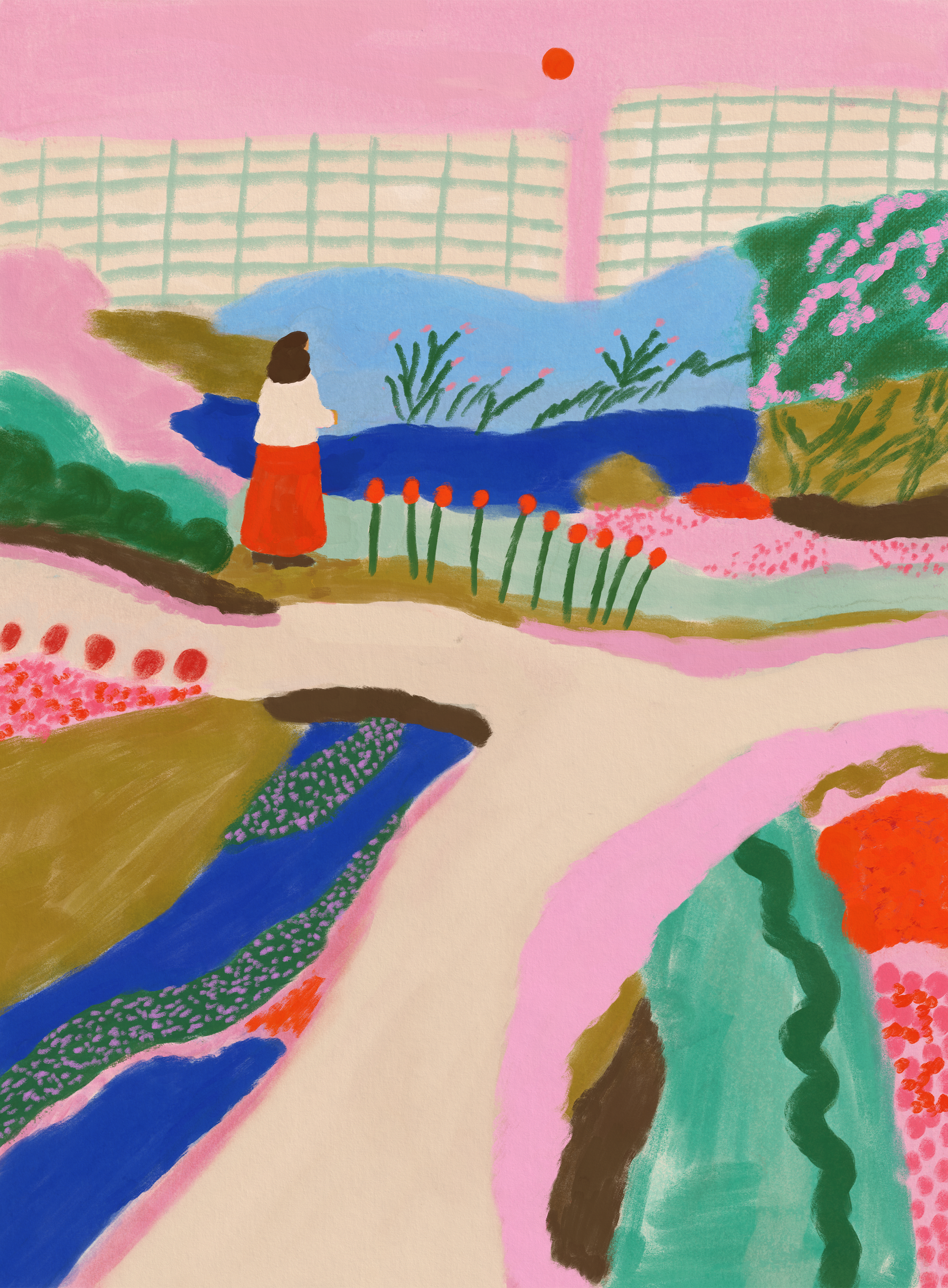 Personal illustration - spending more time outside during spring