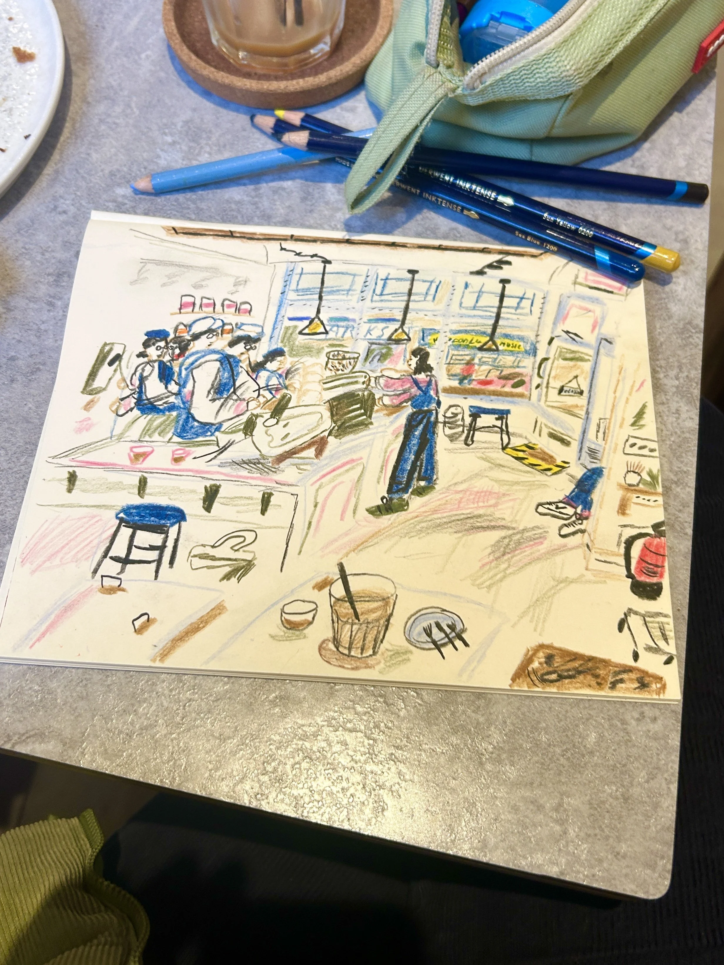 Sketchbook Illustration from Ikigai Cafe 