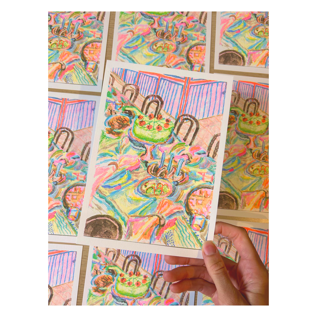 Cake! A5 Risograph Print