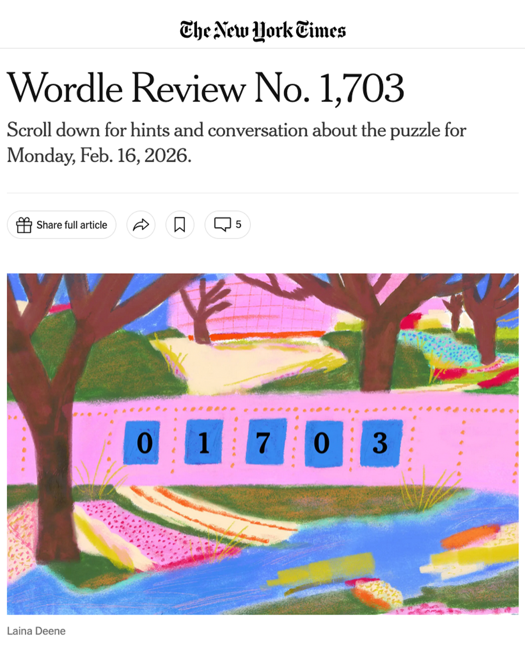 Illustration for the New York Times Wordle Review