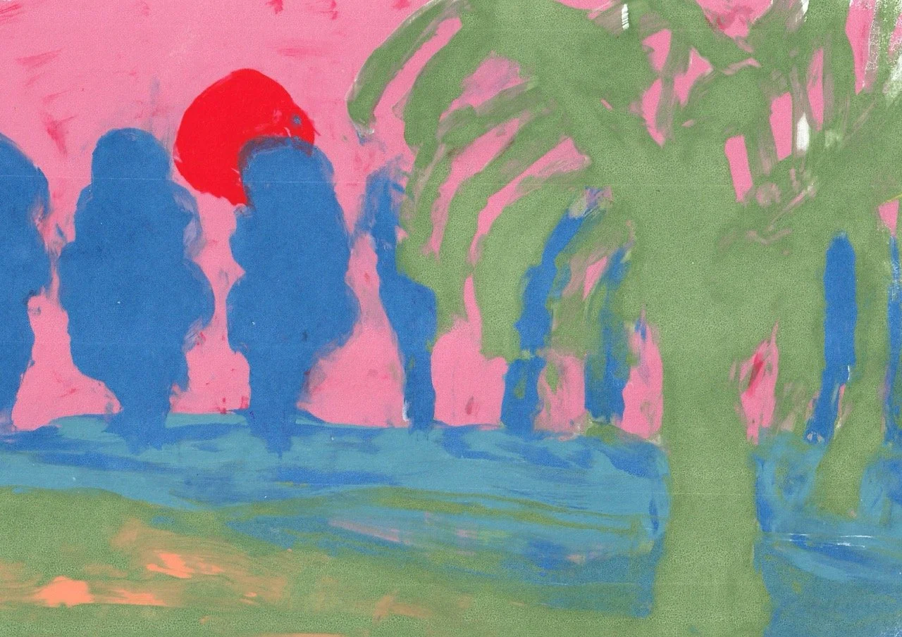 Monoscreen print, completed during a residency at Valencia Print Workshop 