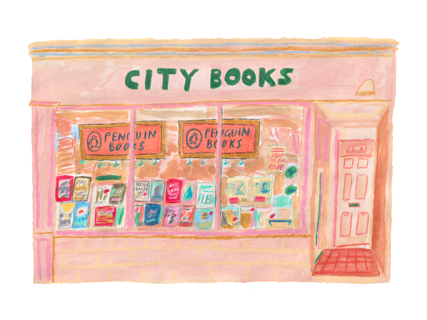 Illustration of City Books, Brighton