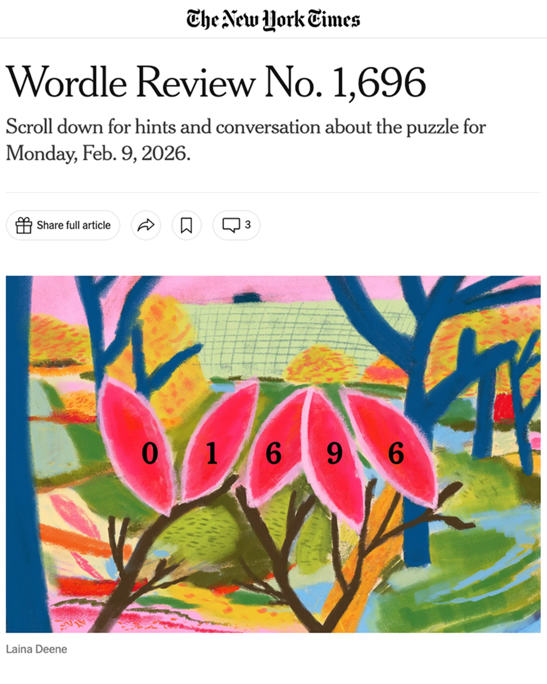 Illustration for the New York Times Wordle Review