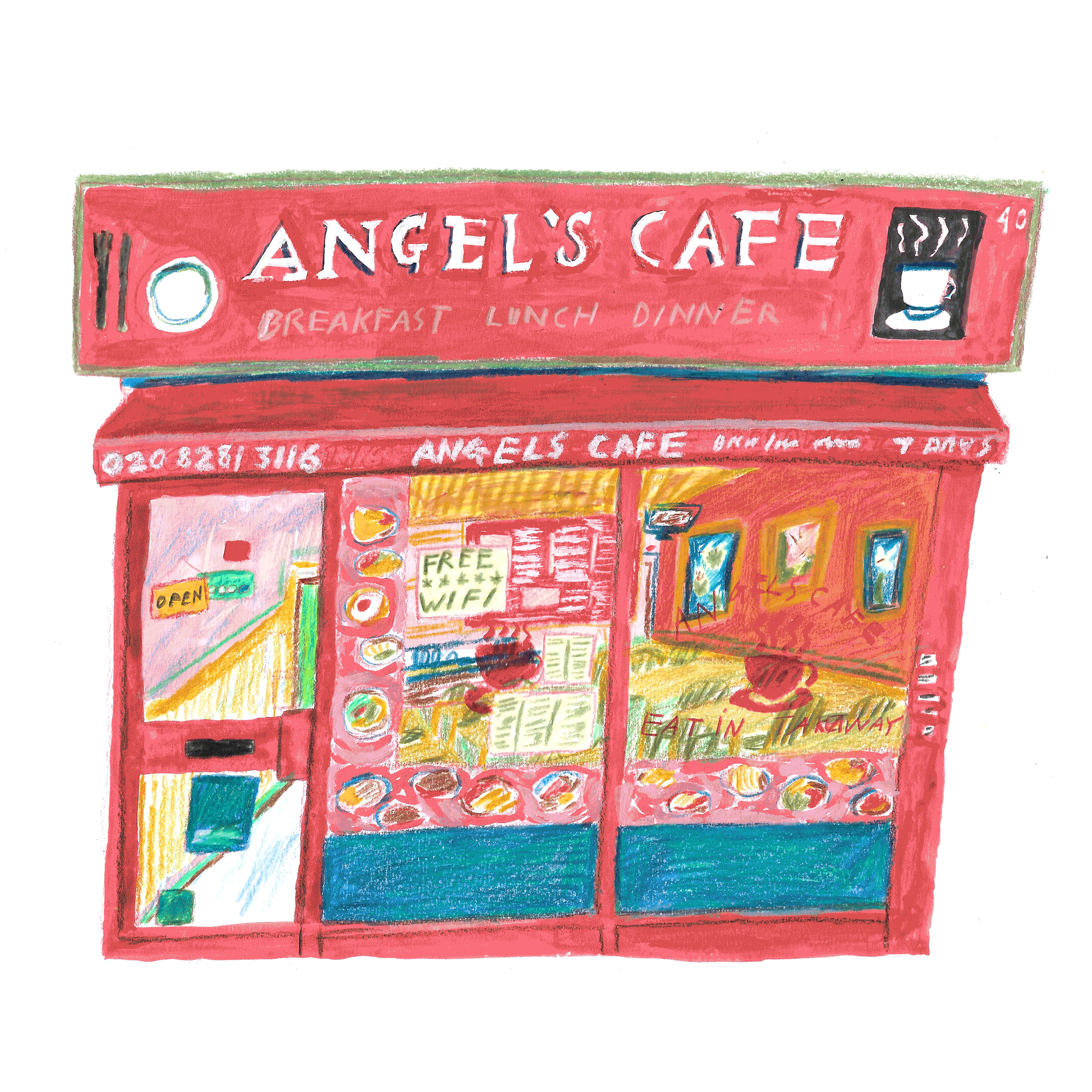 Illustrated Cafe Series