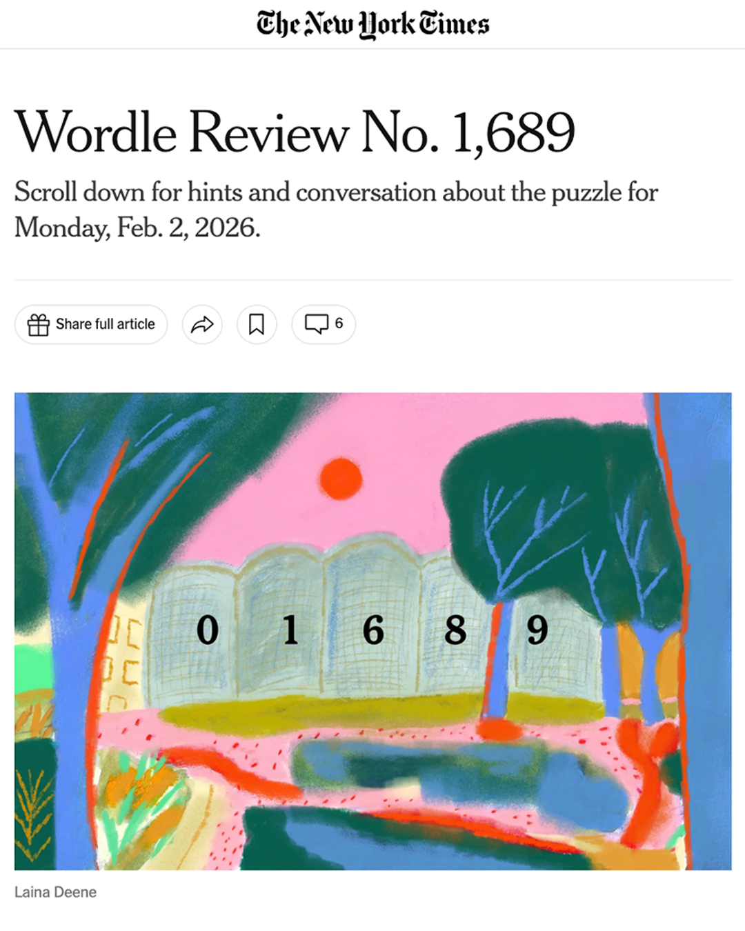 Illustration for the New York Times Wordle Review