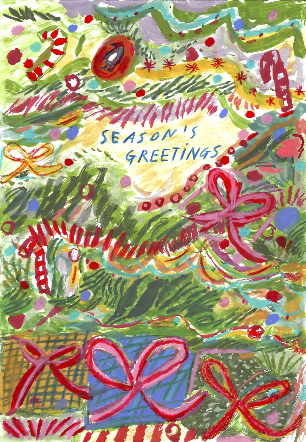 A Christmas card design for Penguin Random House